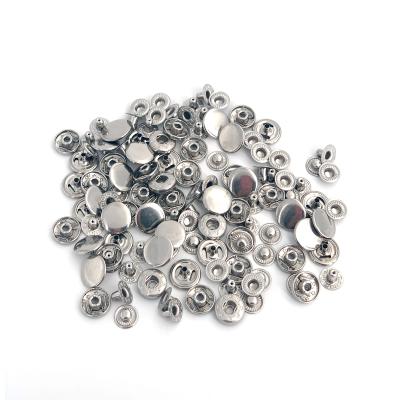 China Navy Grade 6 Viable Sizes Silver Fastenerress Snap Studs Canvas Snaps Stainless Steel Snaps Buttons DIY Fabric Leather Canvas for sale