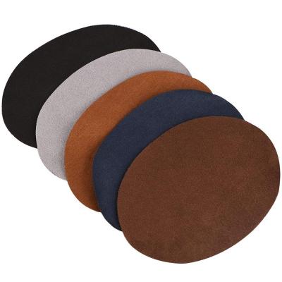 China 10pcs 3D Mending Patches, 5 Colors PU Oval Leather Sewing Patches For Clothing Jeans Elbow Knee Patches Iron-on Mending Crafts for sale