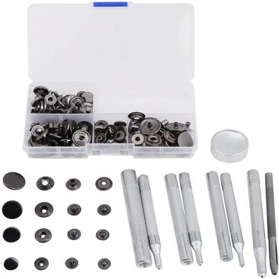 China Viable Jeans Button Replacement Kit, Snaps Buttons Snaps 10mm 12mm 15mm 17mm With Setting Tools (Bronze) for sale