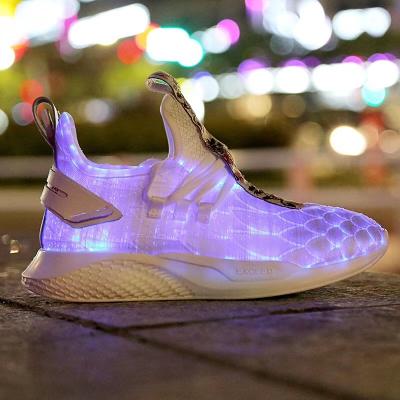 China 2019 Shoe Light New Product Material Fiber Optic Lights Upper Fiber Optic Shoes Light Top Shoes for sale