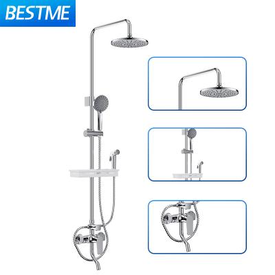 China Slide Bar Arrangement Dish Shower Mixer Being Set With Bidet Small Sprayer Multi Functions Rainfall Shower Column Set for sale