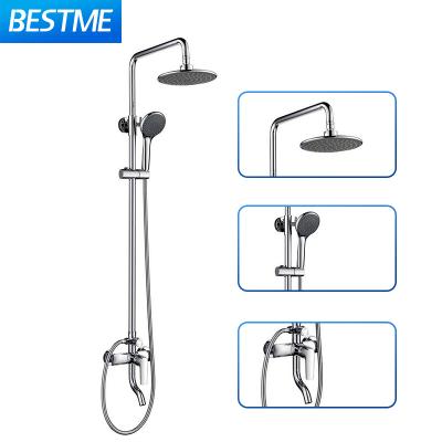 China With Slide Bar 3 Function Modern Design Single Handle With Hand Shower Head Shower Column Shower Set for sale