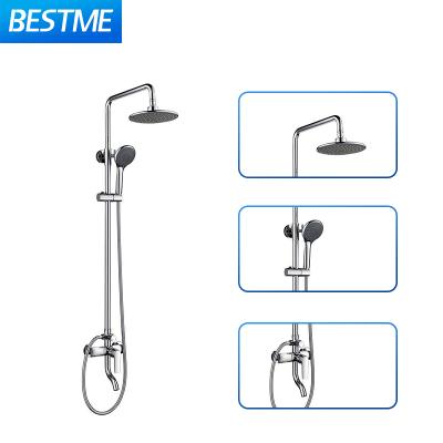 China With Slide Bar Factory Price Brass Faucet Handle Wall Mount Single Rainfall Bathroom Shower Set for sale