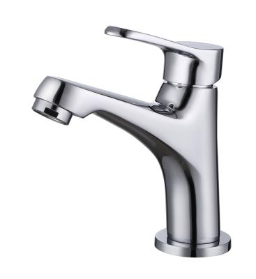 China Cheap Price Chrome Brass Single Cold Basin Metered Taps Faucets for sale