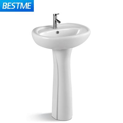 China Modern Cheap Price Bathroom Hand Wash Sink Pedestal Wash Basin Pedestal Basin for sale