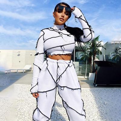 China Womens Breathable Suits Track 2 Pieces Set Wholesale Custom Logo Gym Cool Sportswear Hip Hops 2021 Trackers Plus Zise Woman Two Piece Suit for sale