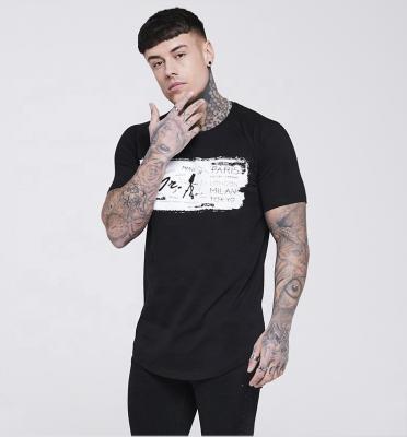 China 2021 Hot Selling Product Men's Shirts QUICK DRY T Shirts Men's Clothing Round Neck 100% Cotton Plain Clothes Custom Made Man Black T-shirt for sale