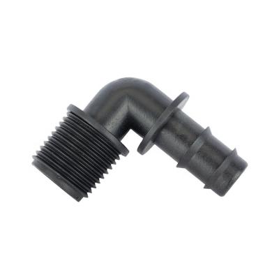 China POM Plastic Bypass Barbed Elbow Connector 16*1/2'mm for sale