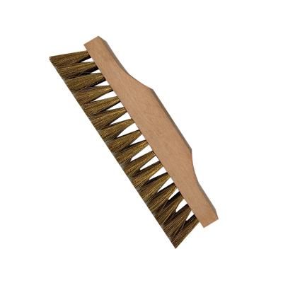 China Safety Woodworking Tools Oil Station Copper Cleaning Brush Non Magnetic Antistatic Handle 310mm Non Sparking Brass Brush for sale