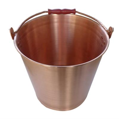 China Oil station integral seamles drawing copper bucket 10L used in non sparking oil station non magnetic anti-static anti-corrosion safety tools for sale