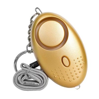 China Hot Sales 130DB ABS+metal Self-defense Key Chain LED Flashlight Personal Security Alarm For Women for sale