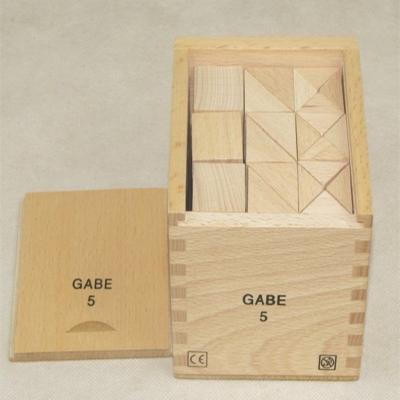 China Building Toy Froebel Baby Toys GABE5 Cube Balance Symmetry Combination Blocks/Cognitive Matching Learning Educational Wooden Toy Set for sale