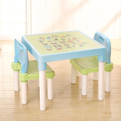 China Children Study New Design Kids Furniture Plastic Letters Kids Table And Chair Set for sale