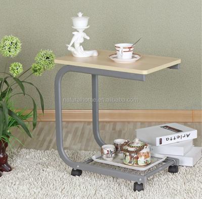 China Modern PANEL office desk wooden side table with wheels for sale