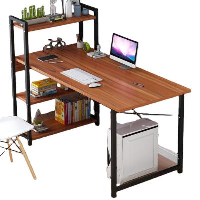 China Other MDF Computer Desk Bedroom Furniture Wooden Modern Compact Corner Table With Storage Shelves Laptop Table for sale