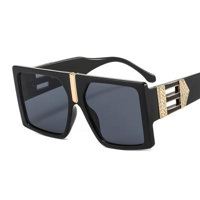 China 2022 new high quality rimless sunglasses fashion one-piece oversized retro women sexy square sunglasses hot sale for sale