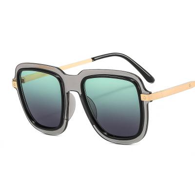 China New Two Color Fashion Sunglasses Women's Square Frame Men's Sunglasses for sale