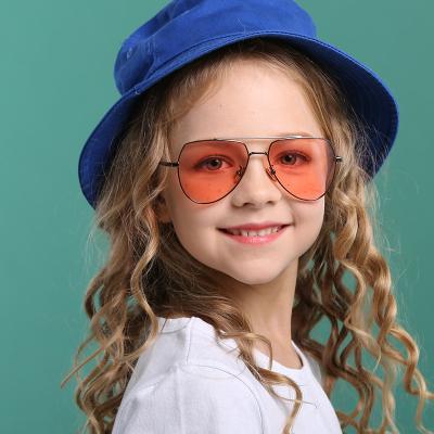 China Trendy New Fashion Sunglasses Children's Glass Sunglasses Metal Frame New Sunglasses for sale