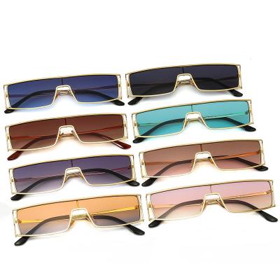 China Fashion Sunglasses Small Rectangle Design Square Cut Rimless Sunglasses New Men River Sun Glasses For Women Summer Style Hot Sale Retro Eyewear for sale