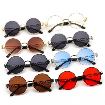 China New 2022 Fashion Sunglasses Women Men Fashion Sunglasses Metal Brass Plating UV400 Glass Custom Designer Classic Round Frame Good for sale