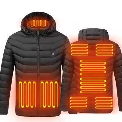 China QUICK DRY ODM Heated Jacket 5V USB 9 Zone Heated Rechargeable Outdoor Warm Winter Clothing Warm Jacket for sale