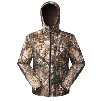 China New Design Camouflage Jacket Design Men's Waterproof Acid Resistant Hoodie Hunting Suit for sale