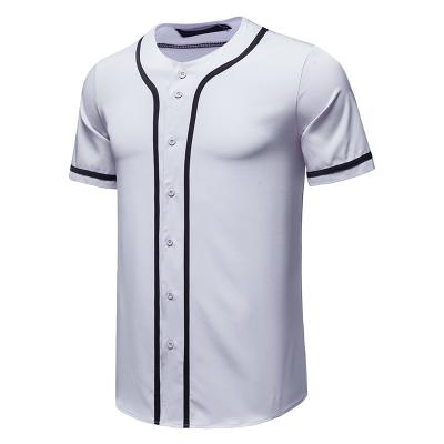 China Custom Made Good Quality Men's Baseball Tank Top Breathable Baseball T-shirt Button Breathable Quick Dry Baseball Tank Top for sale