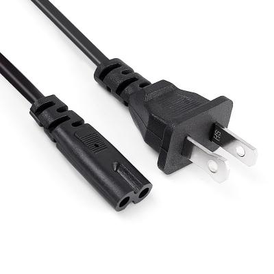 China Home Appliances AC Power Cords USA Electrical Cables IEC C7 Power Cable Cords With Polarized Plug for sale