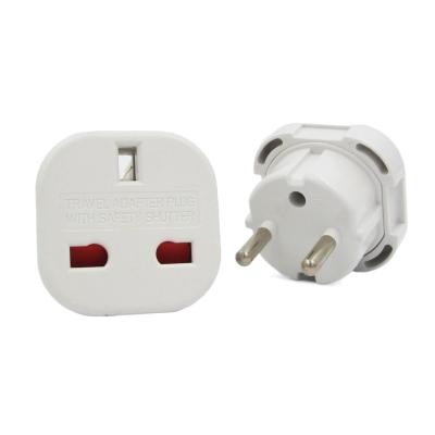 China Residential/Multi-Purpose Europe 2 Pin Universal Plug Adapter Euro Plug Converter UK To Euro Plug for sale