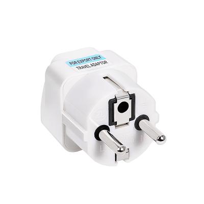 China Convenient Converter US R-U Plug Converter Europe 4.8mm Euro Plug Adapter To EU 2 Pins Plug Copper Conductor for sale