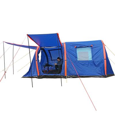 China Diagonal tie type OEM 6 person air duct air tent outdoor waterproof inflatable party camping tunnel family tent for sale