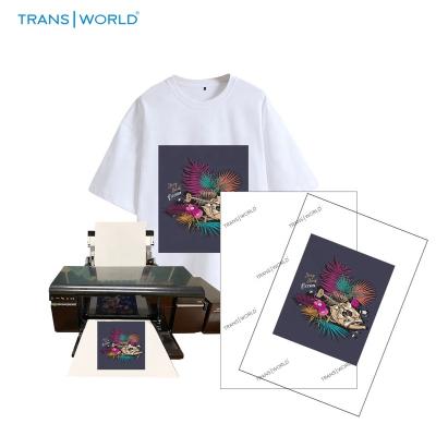 China Custom Apparel Transworld T-shirt A4 Inkjet Light Transfer Paper for sale