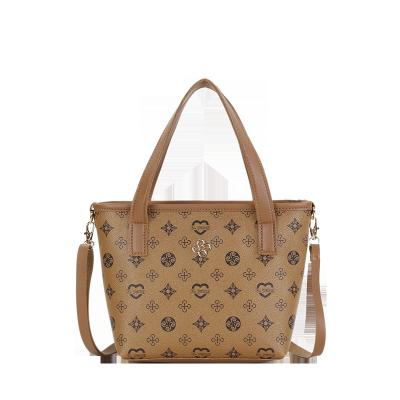 China Wholesale Bulk Waterproof Vintage Tote Handbags Women Printing Mobile Phone Shoulder Bags PU Leather Cross - Body Bucket Bags For Female for sale