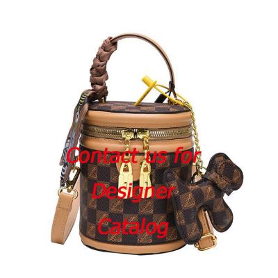 China 2023 Fashion Fashion Famous Brand Bucket Bag Classic Luxury Designer Cosmetic Bag High Quality Leather Woman Handbag for sale