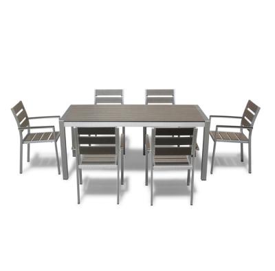 China Modern Hot Selling Premium Quality Dining Rectangle Table And Chair Outdoor Garden Furniture Sets Outdoor for sale