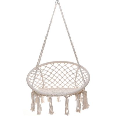 China Comfortable / Foldable Hammock Chair Macrame Swing With Hanging Kits , Cotton Rope Swing Hanging Chair for sale