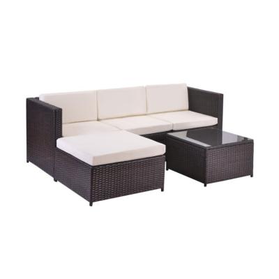 China Promotional Weather Resistant Custom Outdoor Modular Sofa Set L Shape Weather Resistant Garden Sofa Furniture for sale