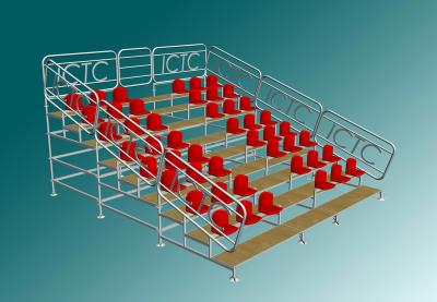 China Sport Stadium Portable Bleacher Seats With Backs Scaffolding Style for sale