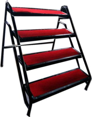 China Aluminum Anti - Slip 4 Stage Stairway Stepladder With Iron Handle for sale