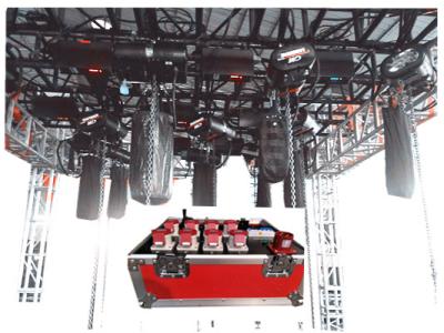 China Reflective And Noctilucence Eight Channel Rack Flight Case Of Motor Chain Hoist Power Case for sale