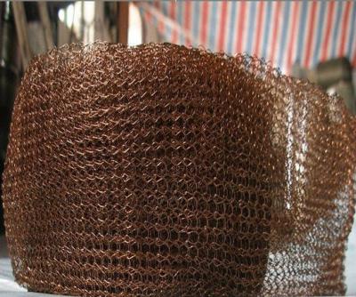 China 1.High working pressures efficiency hot sale stainless steel filter mesh metal copper iron wire mesh oil demister knitted mesh for sale