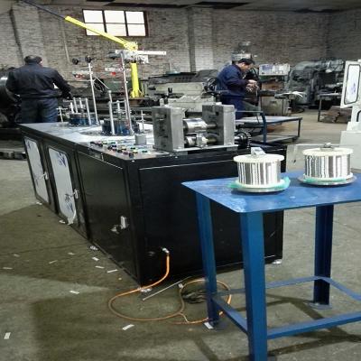 China Kitchen Mesh Scourer Machine Hot Selling Pot Scourer Making Machine Steel Wire Ball Knitting Machine WITH 2 Machine Heads for sale