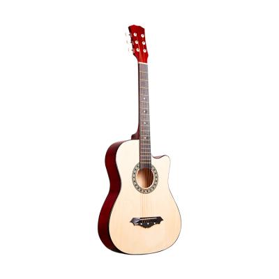 China Beginner Acoustic guitar BST-AC-38I factory price acoustic guitar 38 inch string acoustic guitar colorful basswood wooden instrument for sale