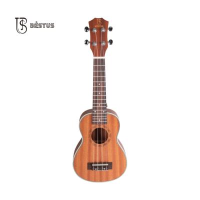 China 2021 21 Inch Sapele Soprano Ukelele Grape Brand Factory High Quality Sapele Wooden Ukulele for sale