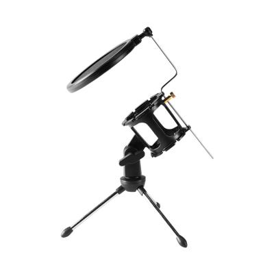 China BESTUS Microphone Stand Microphone Stand With Noise Filter Multifunctional Tripod Microphone Stand XC-MJ-61ZM for sale