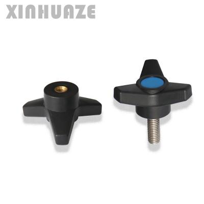 China HZ102014 Modern Custom Plastic With Screw Or Nut Through The Hole Arrow Star Handle Trigone Three-pointed Knob for sale