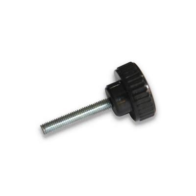 China Contemporary Customizable Nut Or Screw Length Black Bakelite Plastic Ordered Knurled Knob Handle for sale