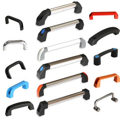 China Hole distance ABS aluminum alloy industry door and window handle multicolor plastic nylon mechanical contemporary customized for sale