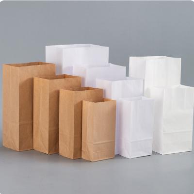 China Custom Biodegradable Disposable Greaseproof Brown Paper Food Packaging Bread Bag Fast Carry Food Grade Shopping Takeaway for sale