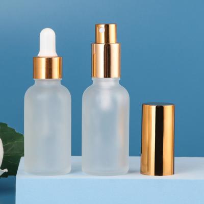 China Tops New Qiality 2022 Luxury Competitive Price 5Ml 10Ml 15Ml 20Ml 1Oz 30Ml 50ml 60Ml 100Ml Serum Essential Oil Frosted Glass Dropper Bottle for sale